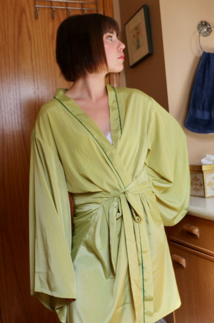 Lola Silk Robe Kimono Style