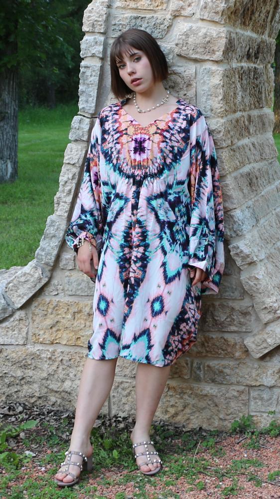 Eva Kaftan short dress