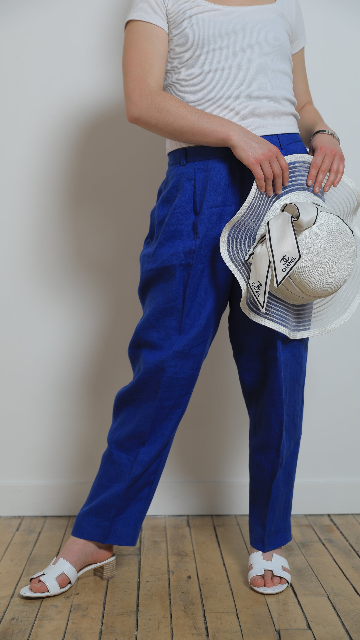 River Single Pleat Linen Pants
