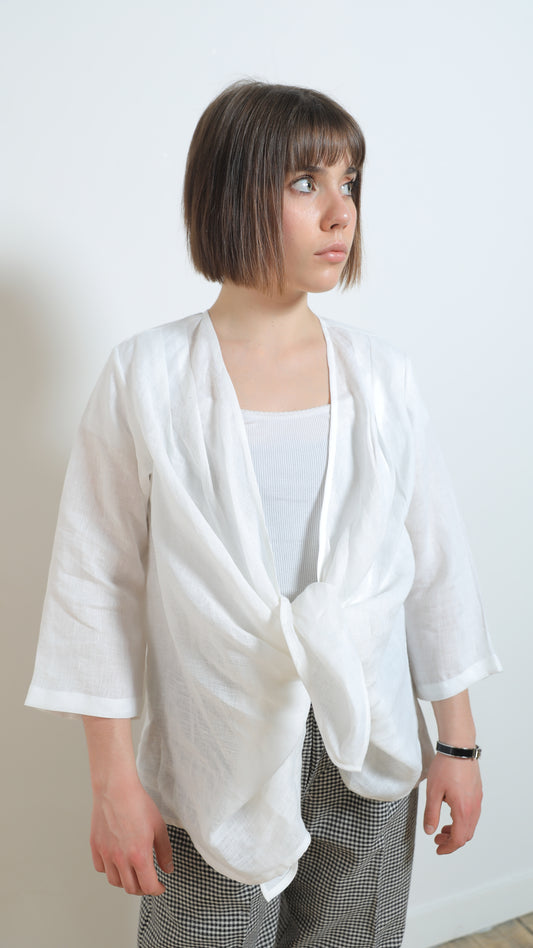 Rita Linen Wrap Jacket