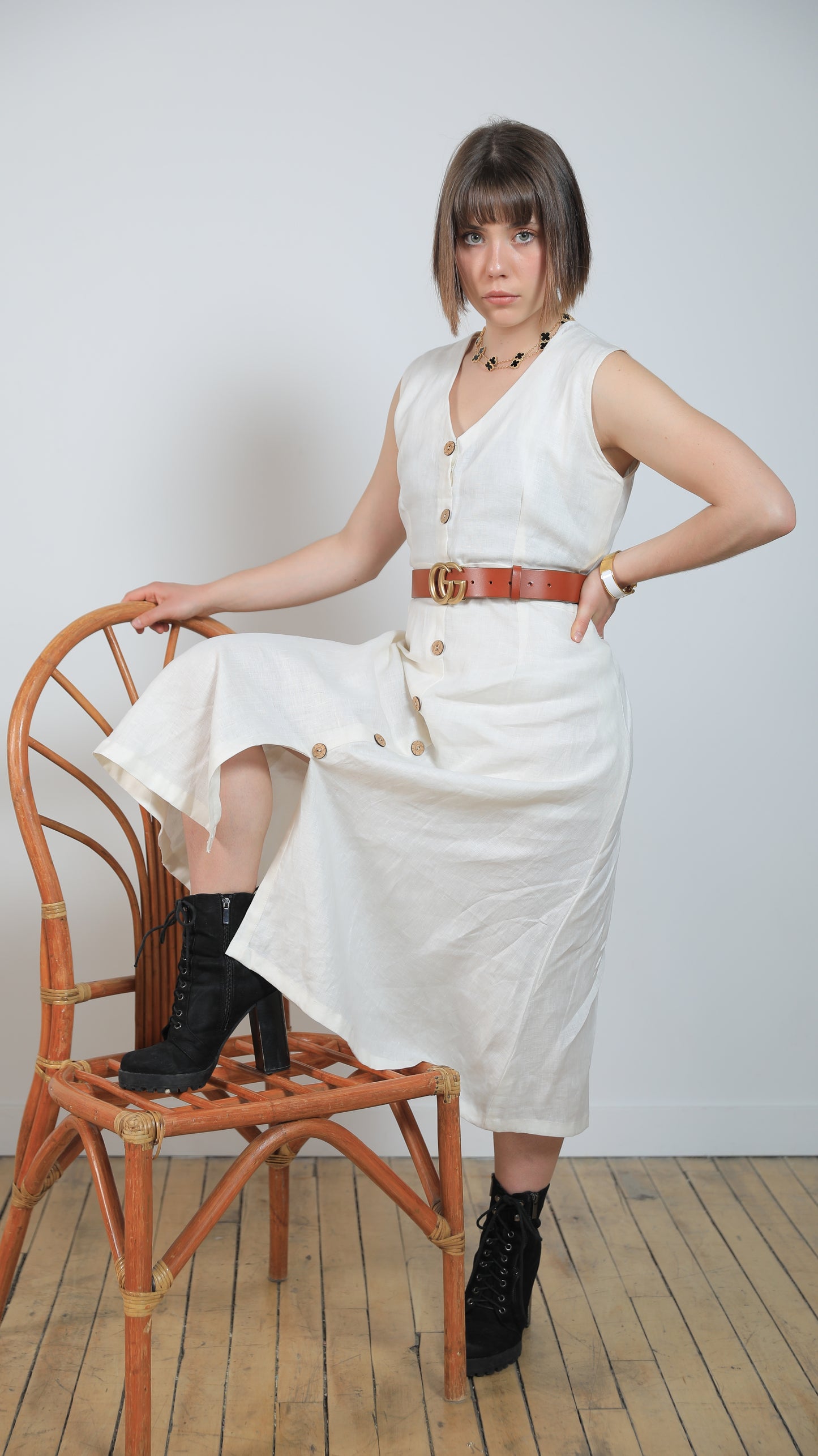 Daisy Button A line dress