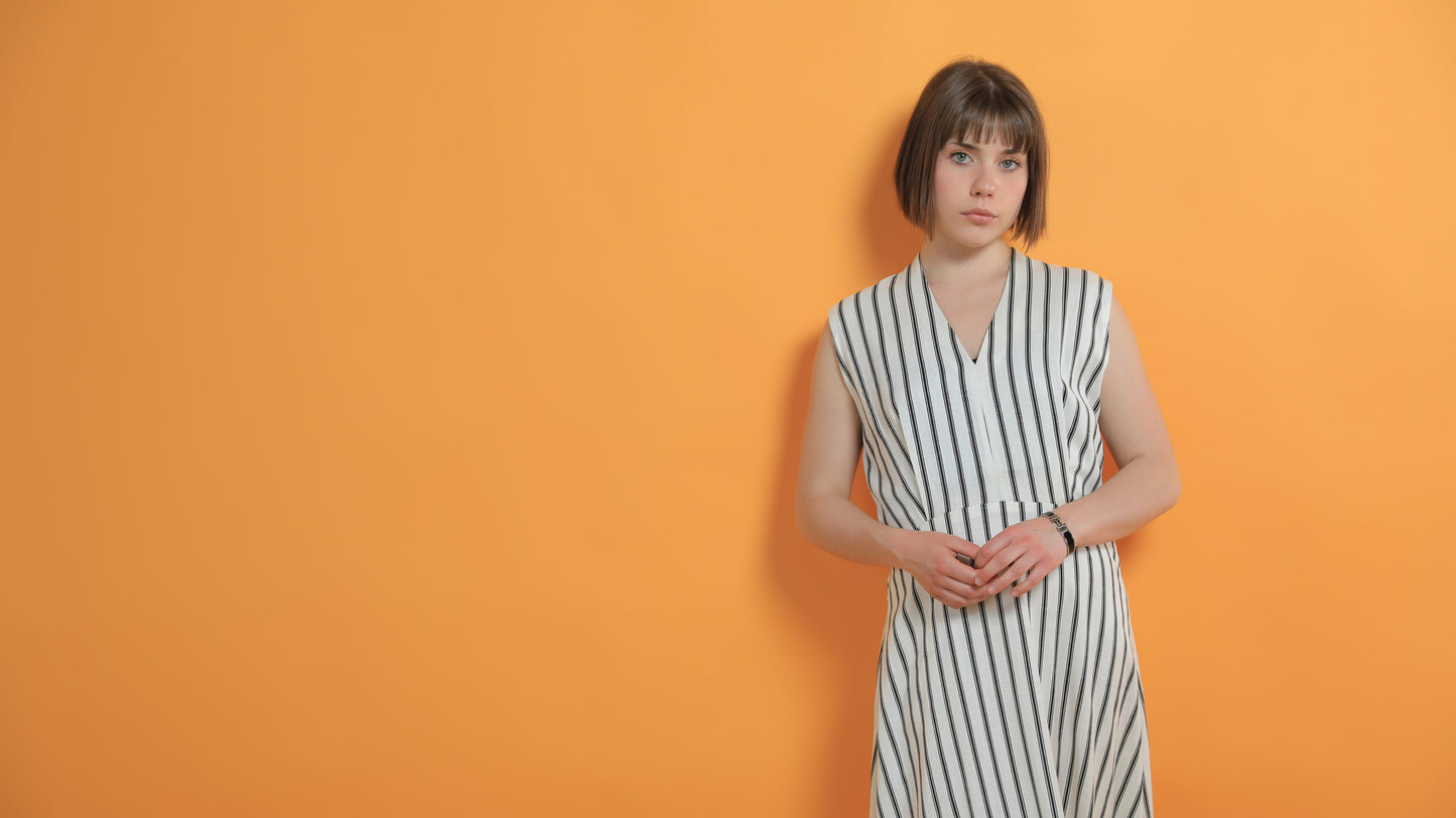 Kate Long Linen Dress with Bow