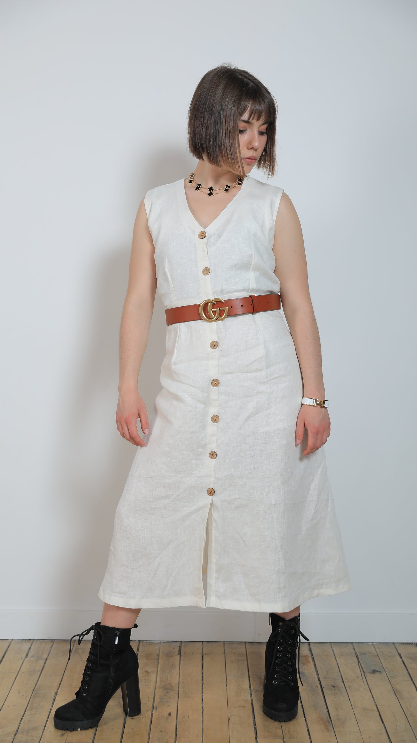 Daisy Button A line dress