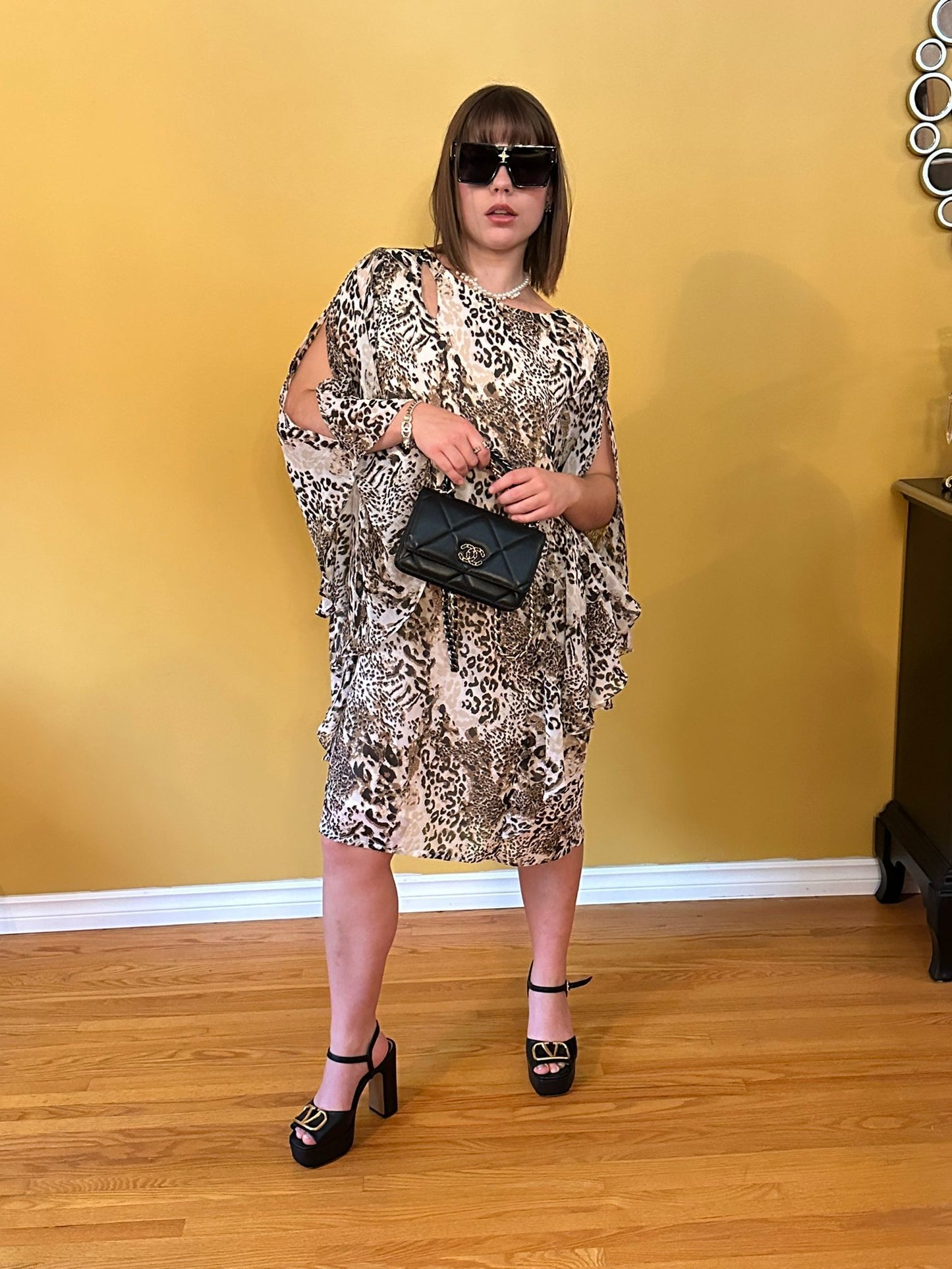 Rose Georgette Kaftan Dress