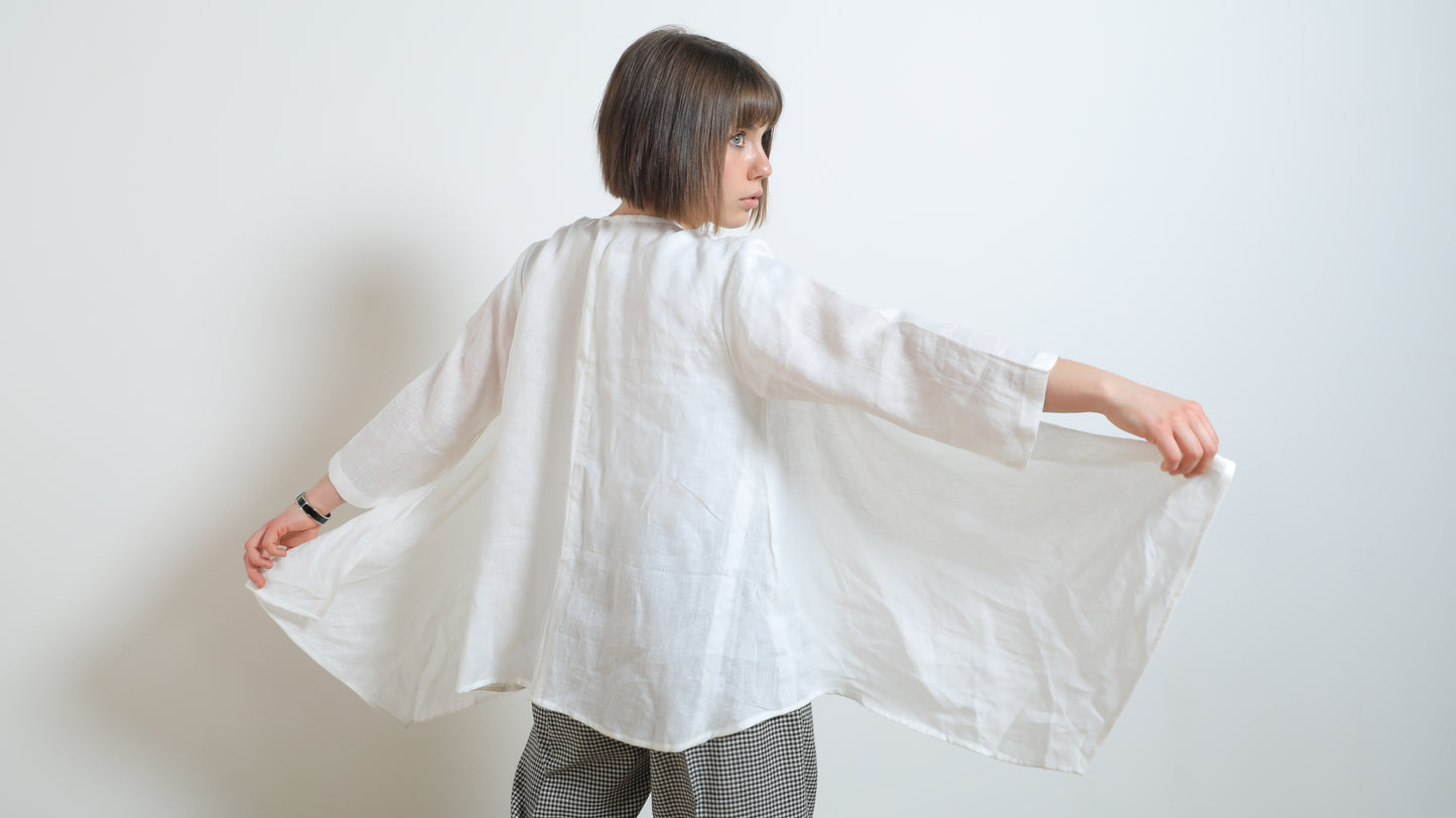 Rita Linen Wrap Jacket