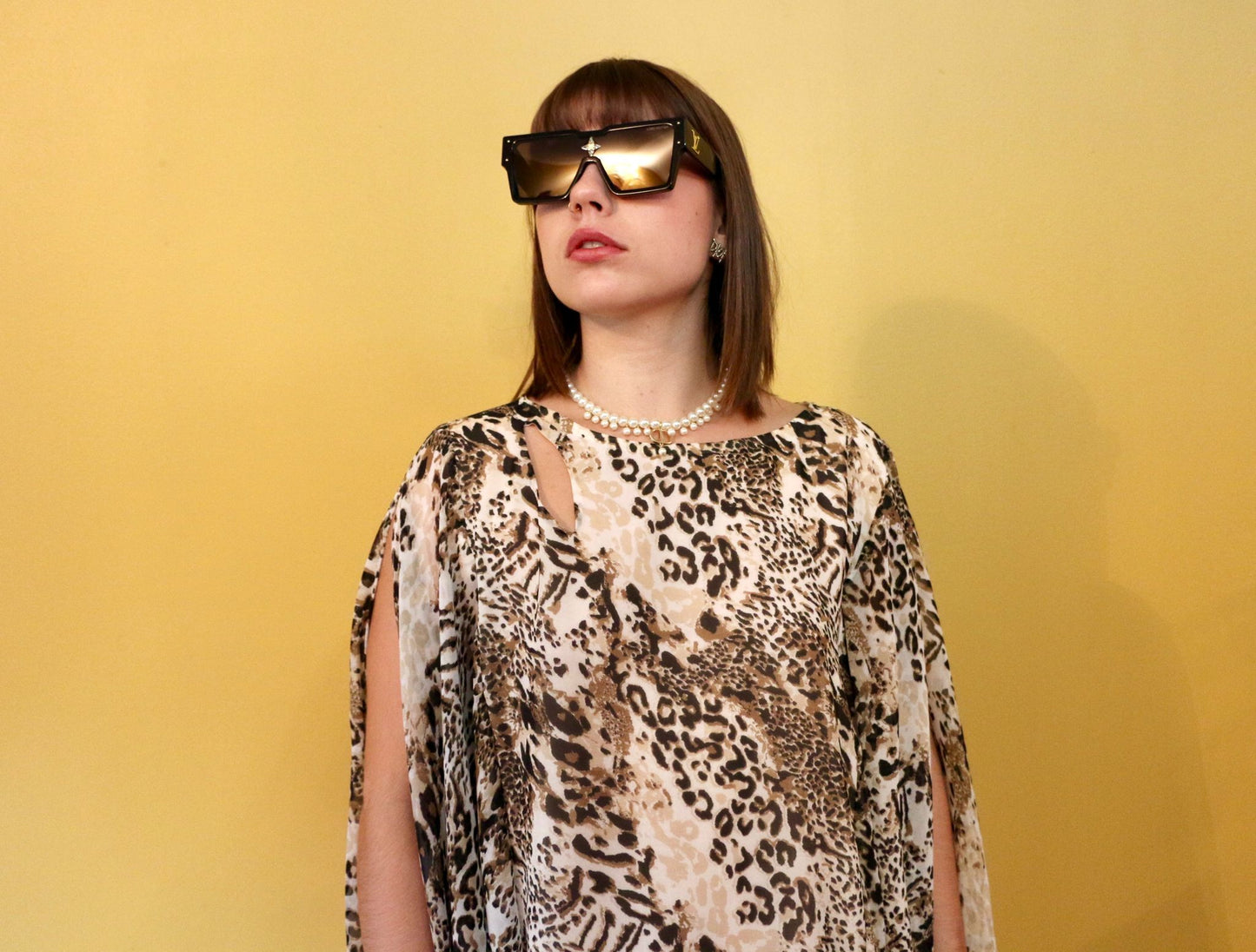 Rose Georgette Kaftan Dress