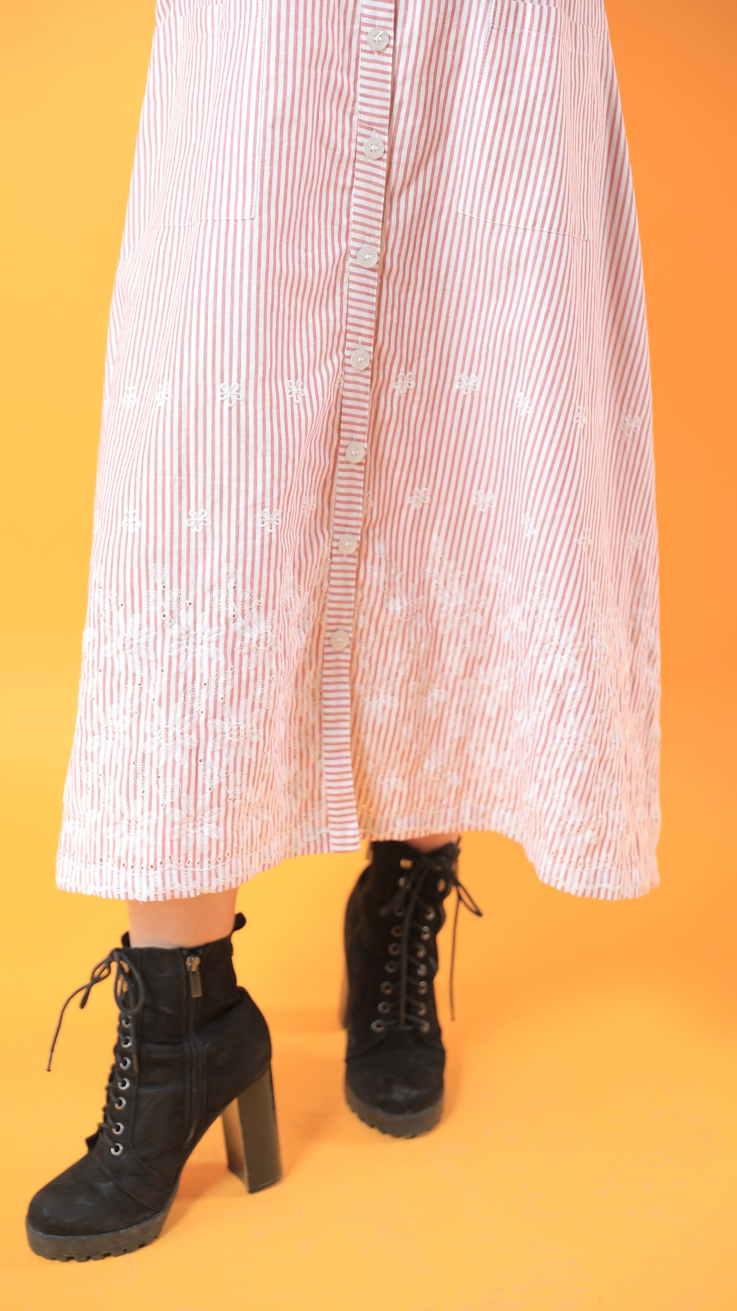 Sara Embroidered Cotton Linen Dress