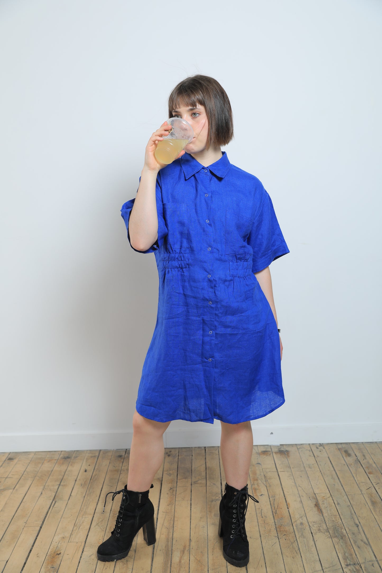 Juliet Linen Shirt Dress