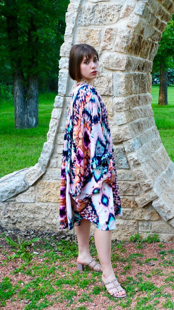 Eva Kaftan short dress