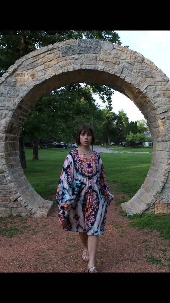 Eva Kaftan short dress