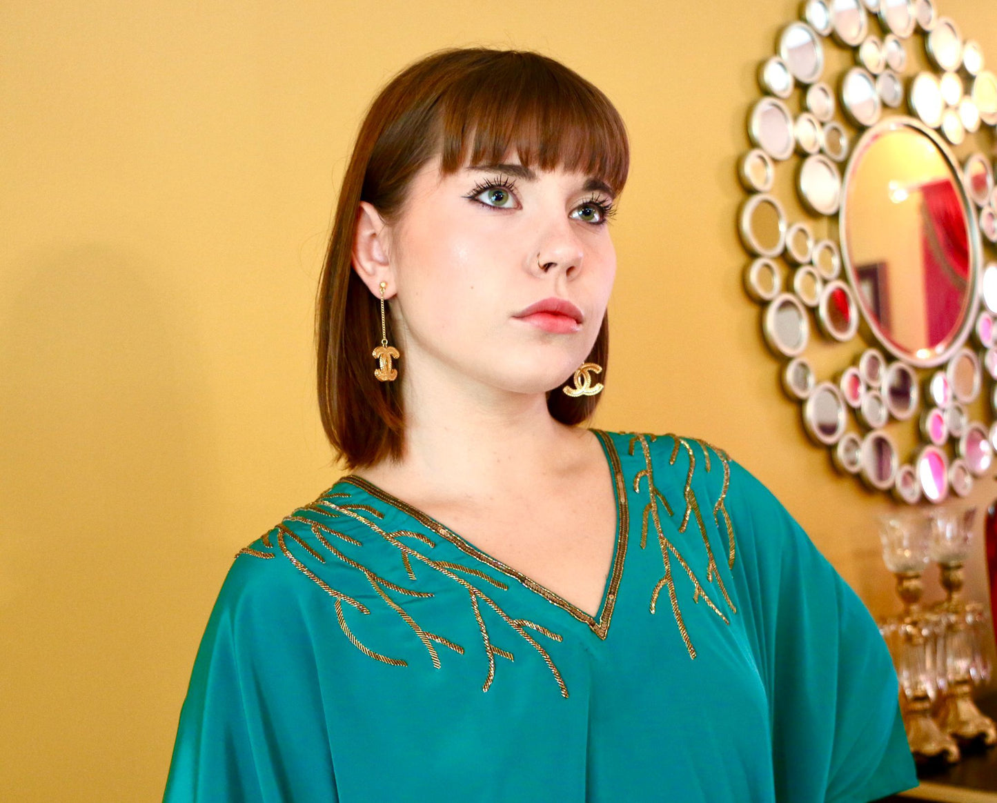 Camellia Silk Kaftan dress